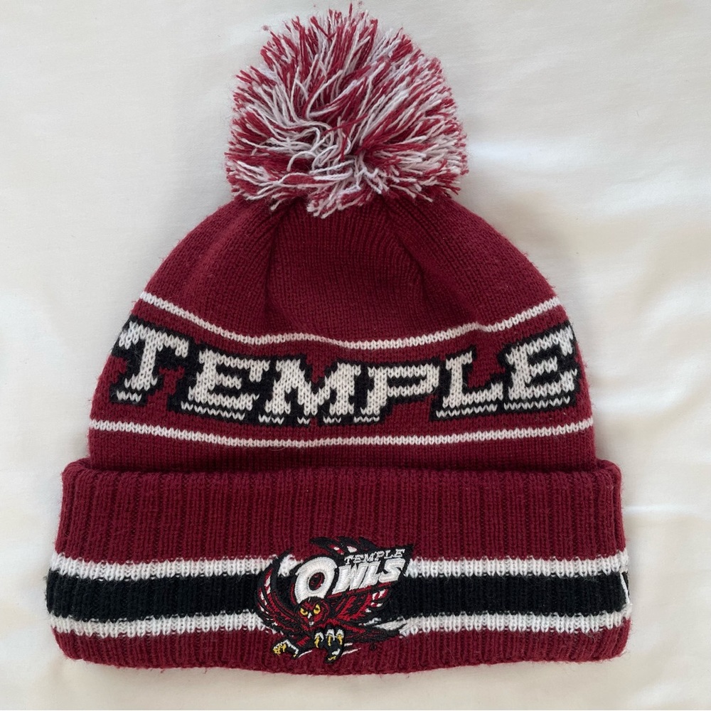 Red Temple University Winter Beanie